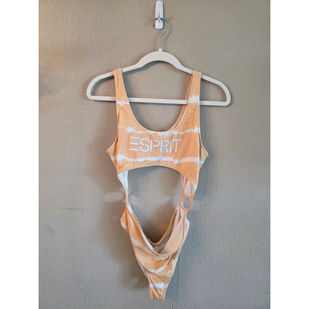 PacSun Esprit Ring Side One-Piece Swimsuit Orange Tie Dye SZ Large